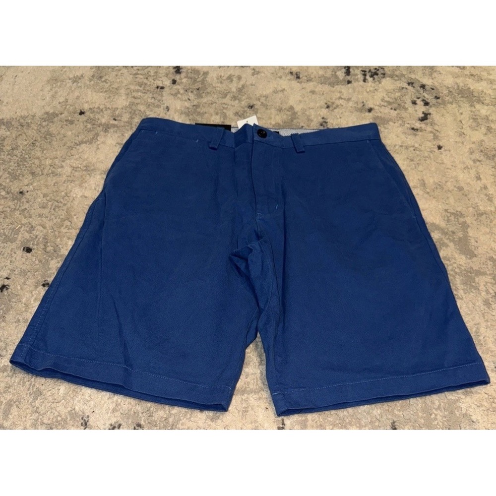 Banana Republic Chino Cotton Flat Front Shorts Mens Sz 33 Blue New